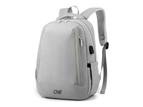 Chill Drop Ultra-Light regntät 15,6" ryggsäck, USB, grå