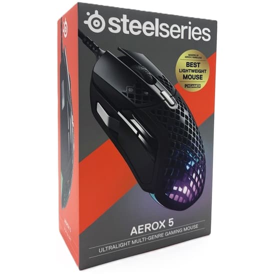 SteelSeries Aerox 5 Optisk Kablet Sort
