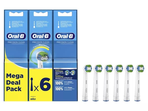 Oral-B Pro Precision Clean Børstehoveder Hvid, 6 stk.