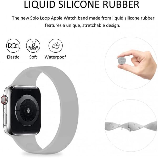 Elastinen urheilurannekoru Apple Watch 38 / 40mm - harmaa
