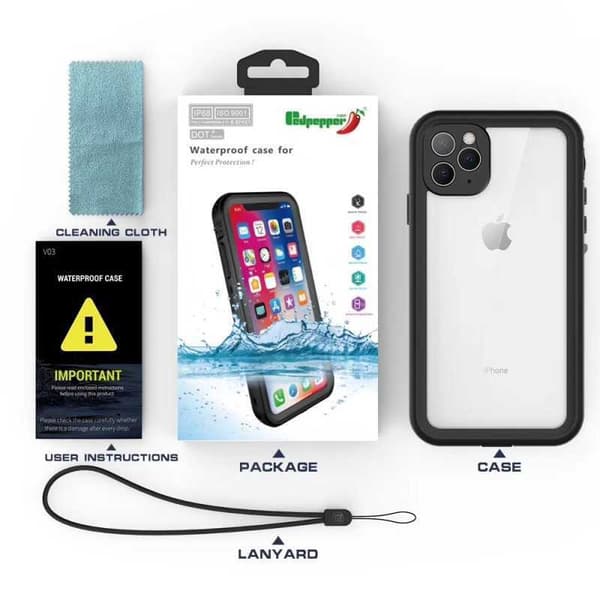 iPhone 11 Pro Max Full Coverage Vedenpitävä Premium Suoja - 2m