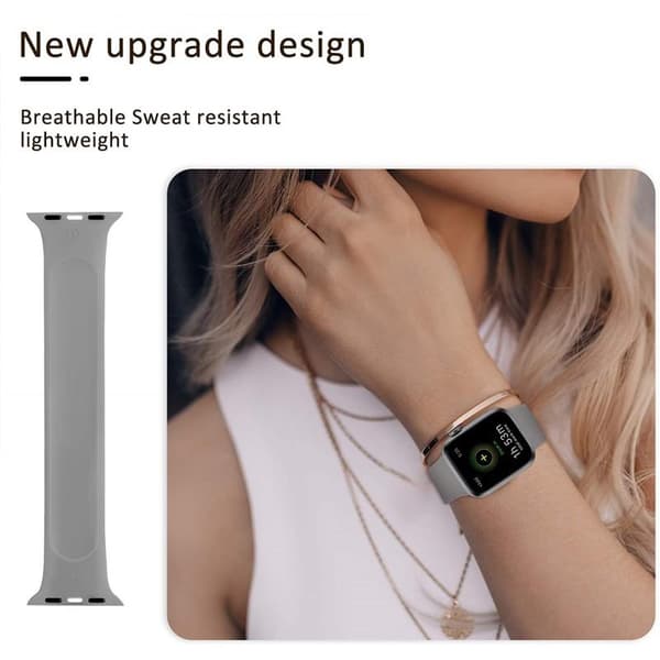 Elastinen urheilurannekoru Apple Watch 38 / 40mm - harmaa