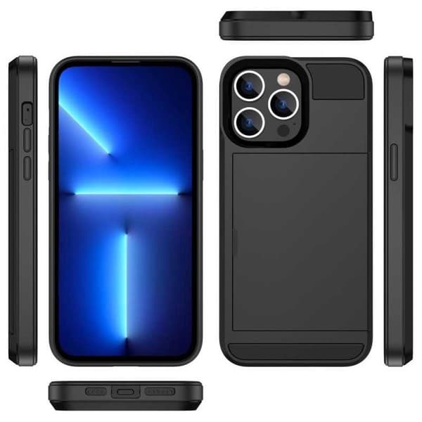 iPhone 15 Pro stødsikkert cover med kortrum