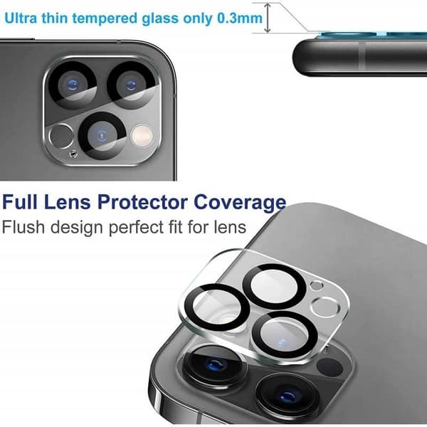 2-PACK iPhone 12 Pro Max Skydd Linsskydd Kameraskydd