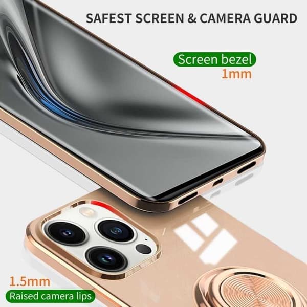 iPhone 14 Pro Elegant & Stöttåligt Skal med Ringhållare Flawless