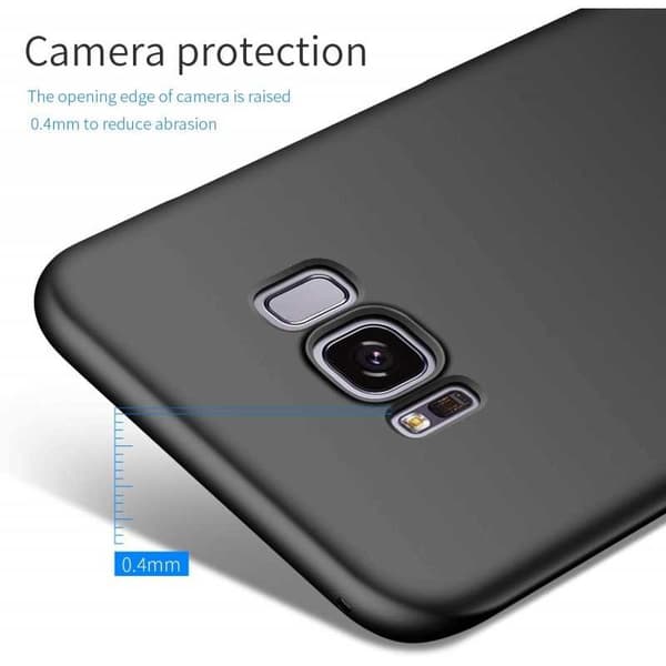 Samsung S8 Plus Ultraohut kumipinnoitettu mattamusta Cover Basic V2