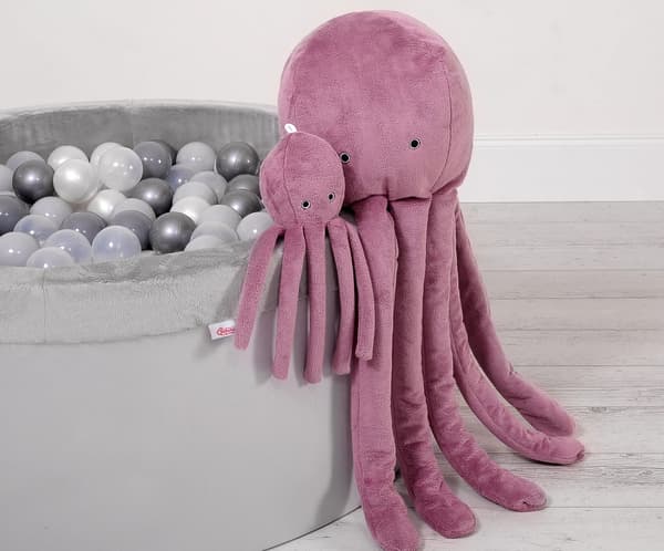 OCEANORM Kramdjur Ocktopus Rassel Rosa 31 cm