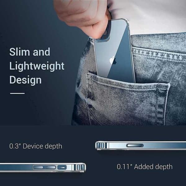 iPhone 12 iskuja vaimentava silikonikotelo Simple