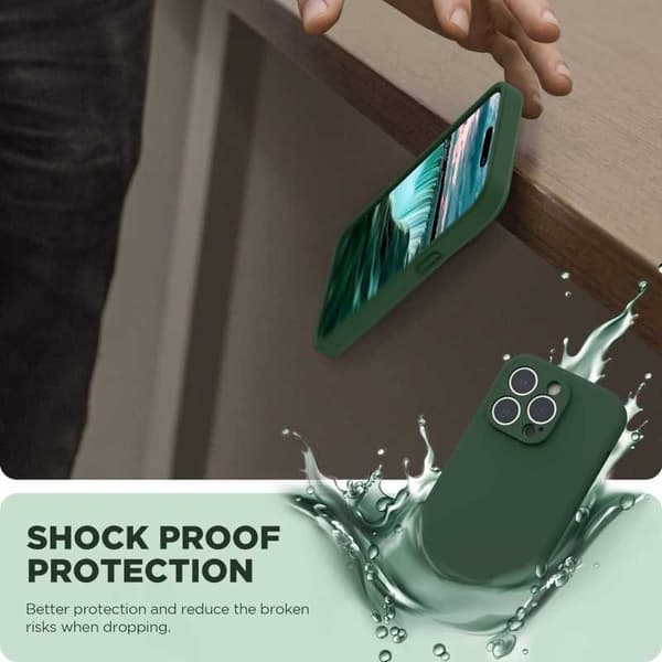 iPhone 14 Pro Kuminen Matt Green Shell Liquid - vihreä