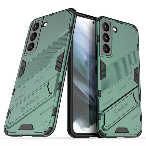 Samsung S21 FE Iskunkestävä kotelo jalustalla ThinArmor V2