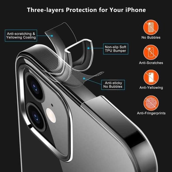 iPhone 12 iskuja vaimentava silikonikotelo Simple