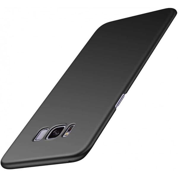 Samsung S8 Plus Ultraohut kumipinnoitettu mattamusta Cover Basic V2
