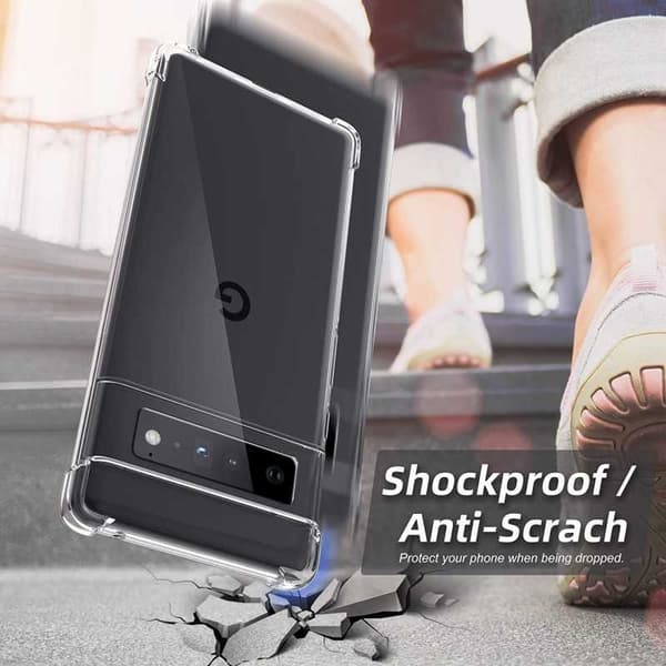 Google Pixel 6A iskuja vaimentava silikonikotelo Shockr
