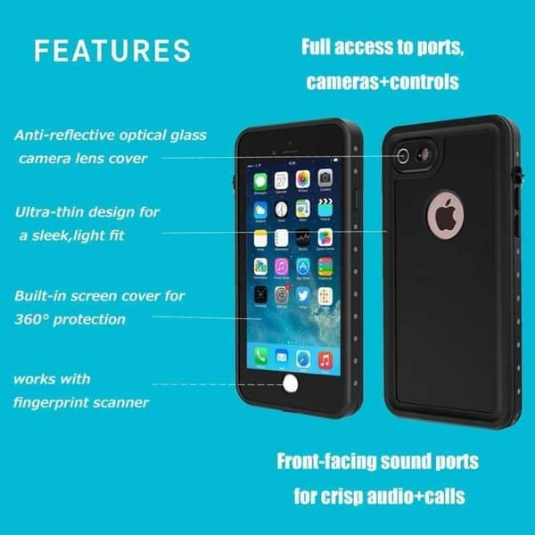 iPhone 8 Heltäckande Vattentät Premium Skal - 2m