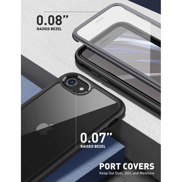 iPhone SE (2020 & 2022) Kattava Premium 3D -kuori ThreeSixty