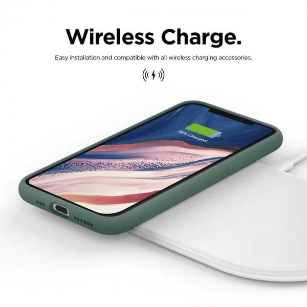 iPhone 13 Kuminen Matt Green Shell Liquid - vihreä