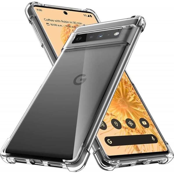 Google Pixel 6A iskuja vaimentava silikonikotelo Shockr