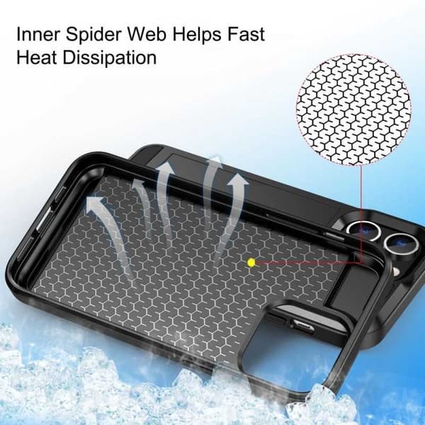 iPhone 15 Pro stødsikkert cover med kortrum