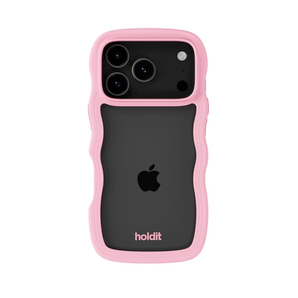 holdit iPhone 17 Pro Mobilskal Wavy Pink/Transparent