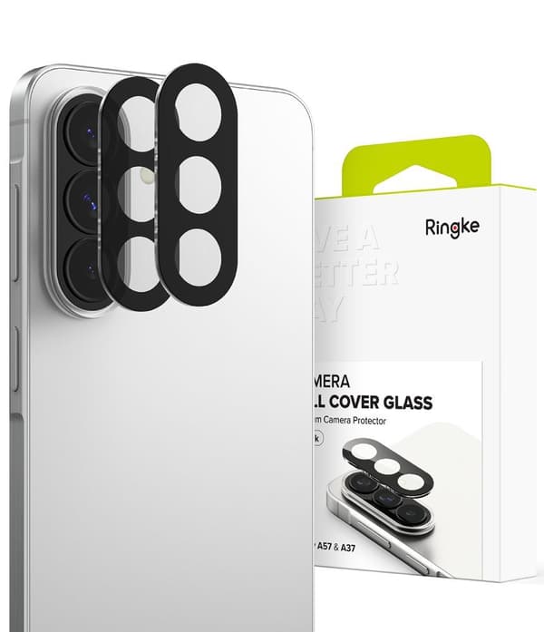 Ringke Galaxy A57 / A37 2-PACK Linsskydd Härdat Glas Svart