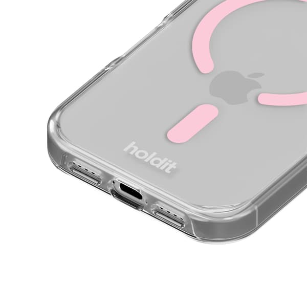 holdit iPhone 17 Pro MagSafe Mobilskal Pink/Transparent