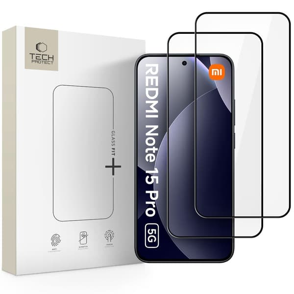Tech-Protect Redmi Note 15 Pro 5G 2-PACK Skärmskydd GlassFit+