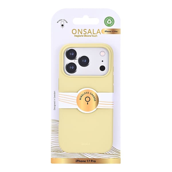 Onsala iPhone 17 Pro Mobilskal Med Silikonkänsla Lemon