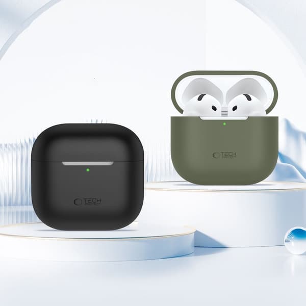 Tech-Protect AirPods 4 Skal Silikon Cafe Latte
