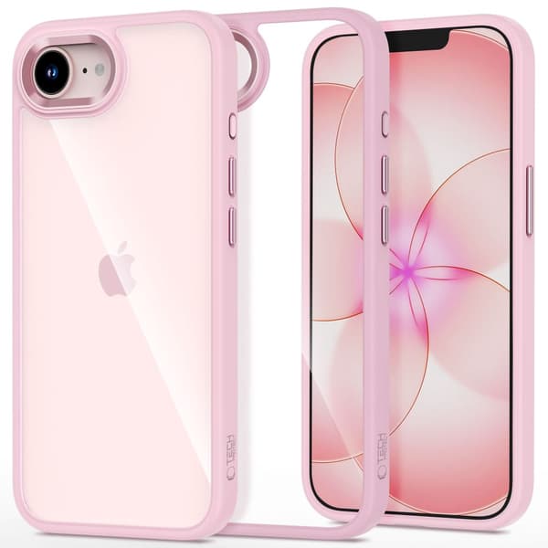 Tech-Protect iPhone 17e / 16e Skal MagMat Rosa / Transparent