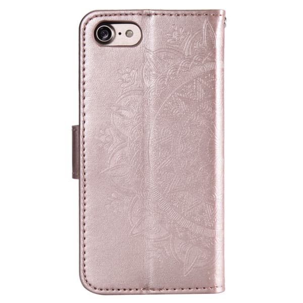 iPhone 17e / 16e Fodral Mandala Läder Roséguld