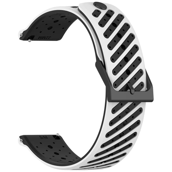 Klockarmband 22 mm Quick Release Silikon Vit / Svart