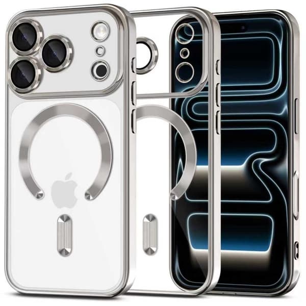 Tech-Protect iPhone 17 Pro Max Skal MagSafe MagFlex Shiny Silver