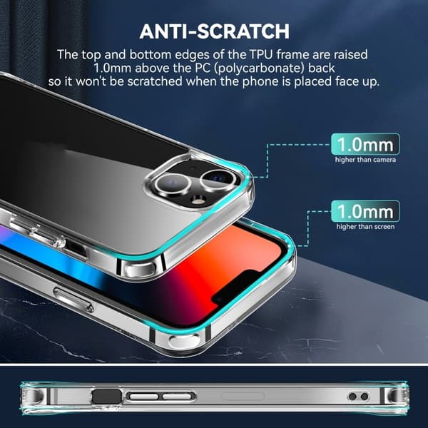 iPhone 14 Plus Skal Shockproof Hybrid Transparent