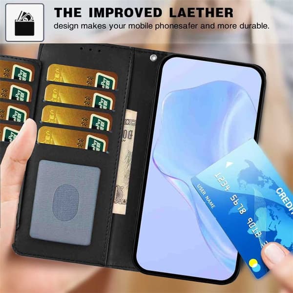 Honor 400 Smart Plånboksfodral Läder Svart