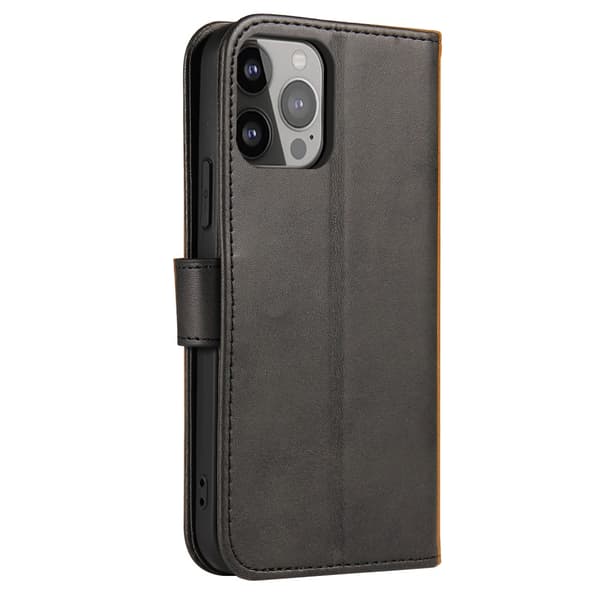 iPhone 13 Pro Max Plånboksfodral Läder Svart