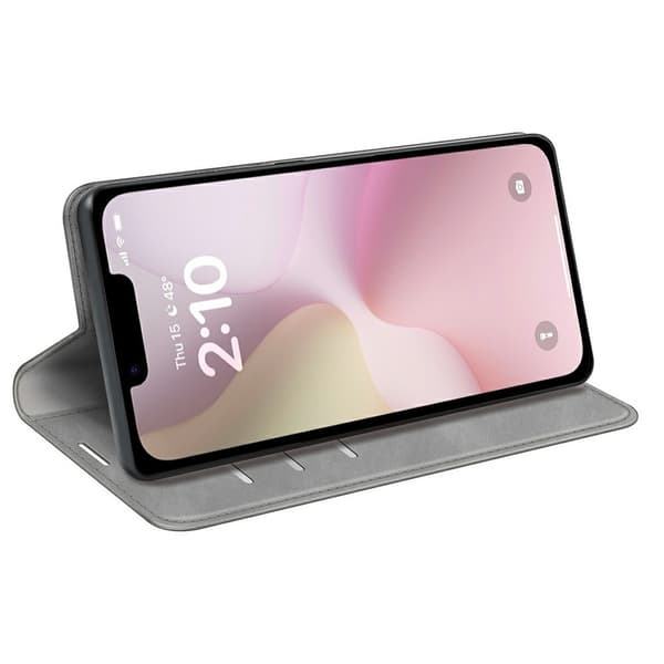 iPhone 17e / 16e Fodral Flip Skin Touch Grå