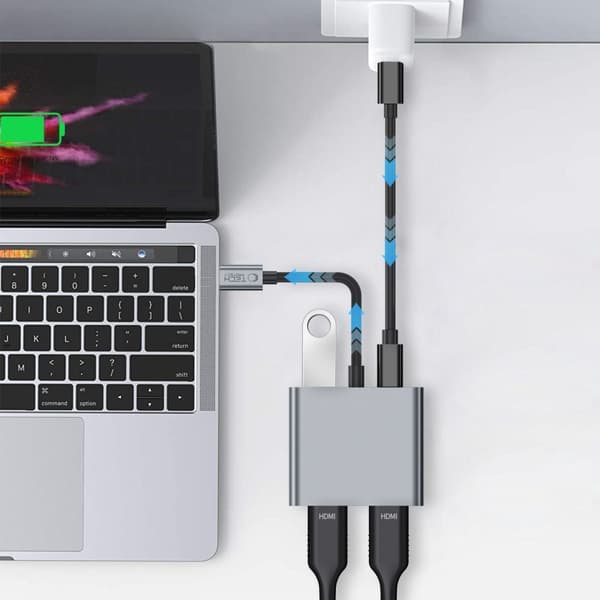 Tech-Protect 4in1 USB-C Adapter USB-C / USB-A / HDMI / Space Grey