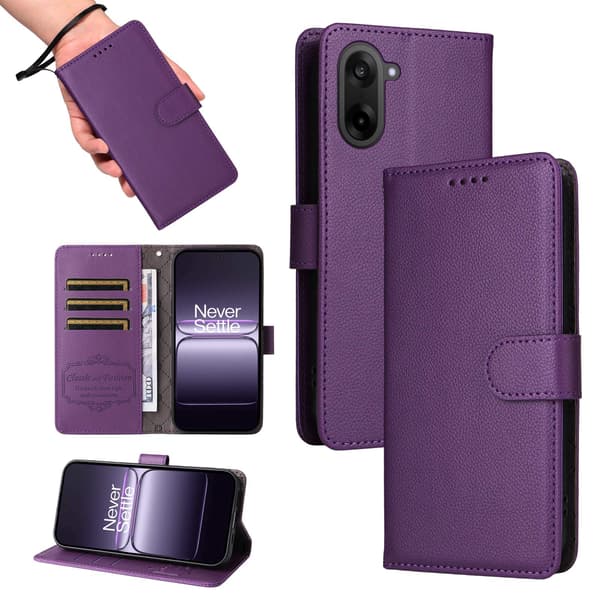 OnePlus Nord CE5 Plånboksfodral Läder Lila