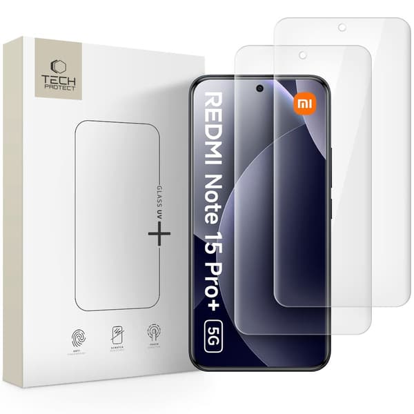 Tech-Protect Redmi Note 15 Pro Plus 2-PACK Skärmskydd GlassUV+