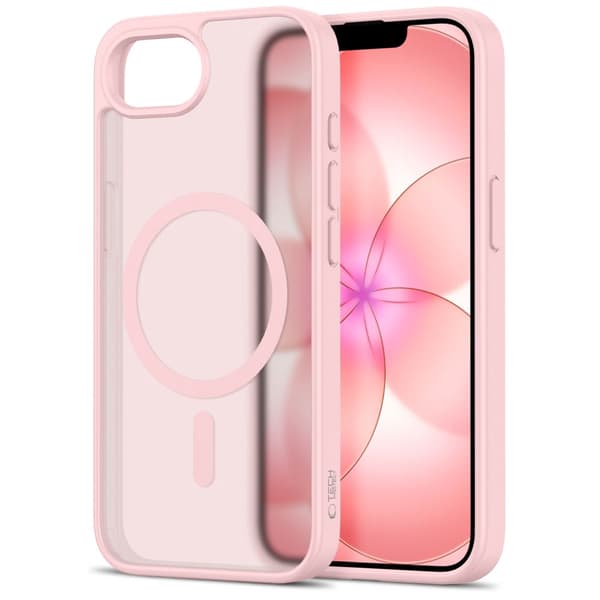 Tech-Protect iPhone 17e / 16e Skal MagSafe BasicMag Matte Soft Pink