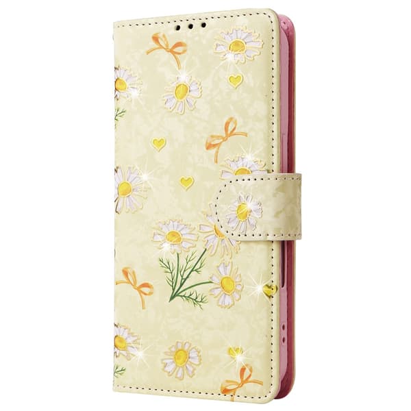 iPhone 16 Fodral RFID Läder Yellow Daisy