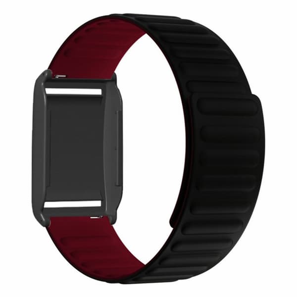 Polar Loop Klockarmband Silikon Magnetisk Loop Svart / Vinröd