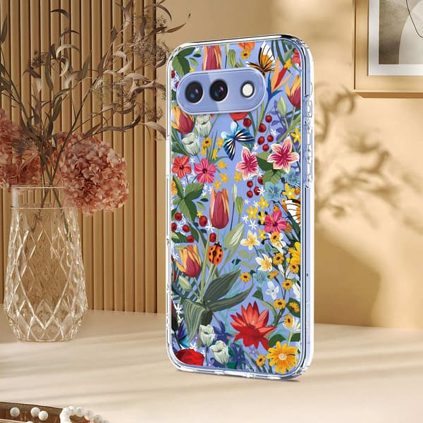 Google Pixel 10a Skal Med Tryck Blommor