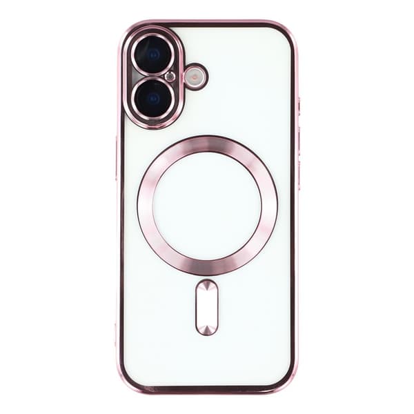 iPhone 17 Skal MagSafe Electroplated TPU Rosa