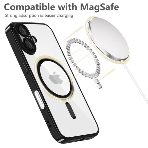 Tech-Protect iPhone 17e / 16e Skal MagSafe MagFlex Shiny Black