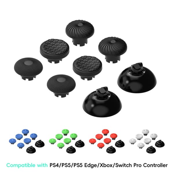 DATA FROG 8-PACK Thumb Grip För PS5/PS4/Xbox/Switch Svart