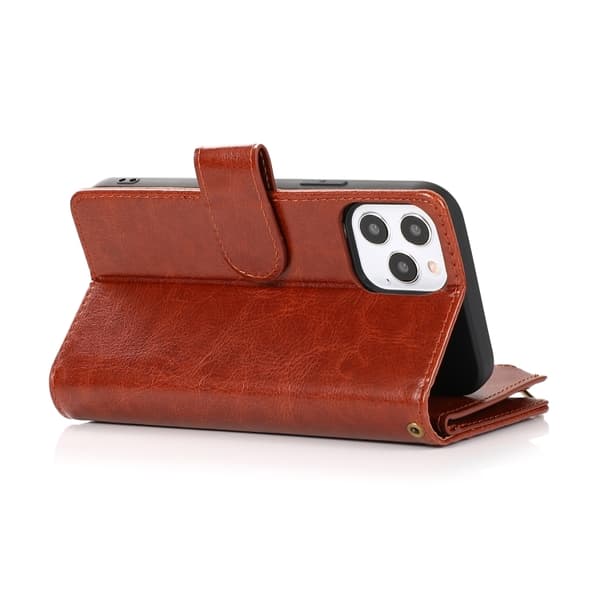 iPhone 14 Plus 9-Korts Plånboksfodral Brun
