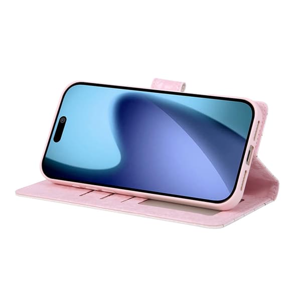 iPhone 17 Pro Fodral RFID Läder Små Blommor