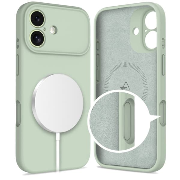 Tech-Protect iPhone 17 Skal MagSafe Silicone Sage