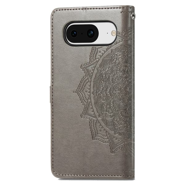 Google Pixel 8 Fodral Mandala Blossom Grå